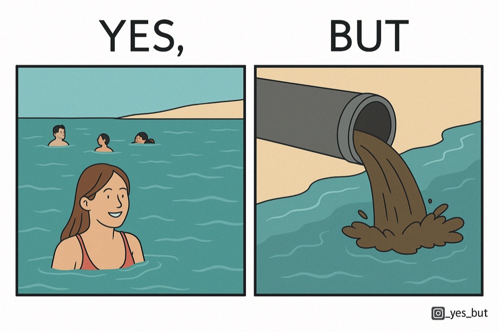 “Oui, l’eau est belle… mais pas toujours propre.”